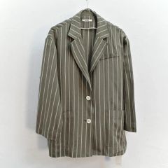 25ss レサージュ シルク混 シアー ムジ ドルマンジャケット F カーキ