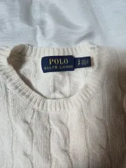 POLO RALPH LAUREN ケーブルニット ウールセーター アイボリー S