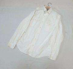 RRL ワークシャツ L 白 DoubleRL コットンヘンプメンズ 長袖 - メルカリ