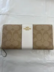COACH 長財布　ベージュ／ホワイト