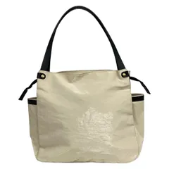 jack gomme(ジャックゴム) ショルダーバッグ美品  - アイボリー×黒 レザーのサムネイル