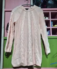 H&M ケーブル編み ニット ピンク