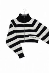 DimMoire ZIP UP クロップトップス DimMoire ZIPUPクロップトップス stripe - メルカリ