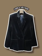 ZADIG&VOLTAIRE ザディグ・エ・ヴォルテール ビスコ ツアーベルベット ブレーザー ジャケット /0120のサムネイル