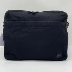 BN8786●PORTER ポーター ショルダーバッグ キャンバス レザー ブラック 肩掛け 斜め掛け
