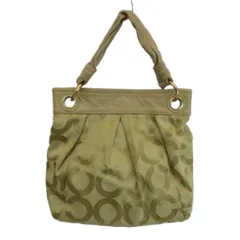 コーチ COACH ハンドバッグ ショルダー 2WAY キャンバス レザー オプアート ロゴ ベージュ 13420 /XZ ■GY18