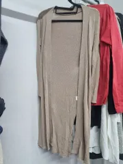 ベージュ ロング カーディガン 季節の変わり目 新品