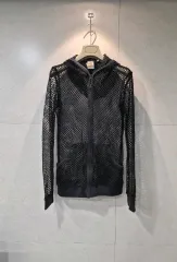 DOLCE&GABBANA ドルチェ＆ガッバーナ 正規品 レディース ブラック メッシュ フード ジップアップのサムネイル