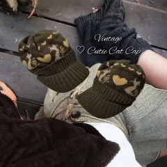 ヴィンテージ S2 キュートキャットキャップ