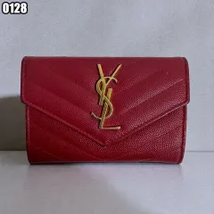 YVES SAINT LAURENT イヴ・サンローラン レディース レッド 財布 正規品