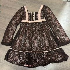 新品同様 ダックス ワンピース 40 シルクシフォンロンドンチェック