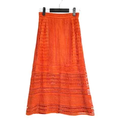 美品 DOUBLE STANDARD CLOTHING / Sov. ソブ コットン カットワークレーススカート 36のサムネイル