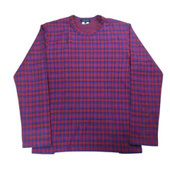 "COMME des GARCONS HOMME PLUS" 2020AW  Check Pattern Round Cut L/S Teeのサムネイル