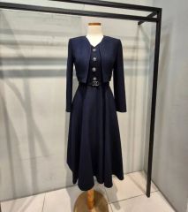 ディオール Christian Dior ジレ ドレス ワンピース 濃紺 - メルカリ
