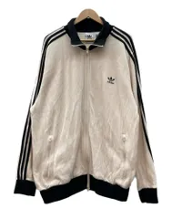 アディダス adidas Classics Waffle Beckenbauer Track Jacket クラシック ワッフル ベッケンバウアー トラックジャケット ダブルジップ アイボリー 白 ジャージ ロゴ ホワイト 3XLサイズ 104MT-3100のサムネイル