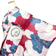 小千谷縮 芋麻 夏用 小紋 薔薇文様 バラ 正絹 着物 041b p - メルカリ