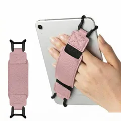 タブレットハンド タブレットストラップ ゴムバンド 片手持ちリング 6～8インチ対応 iPad Mini 7/6/5/4/3/2/1、Kindle Paperwhite 2024/2021/2018、Fire HD 8 等に適用 5色 (ピンク)
