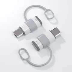 ライトニング タイプc 変換 2個セット-10W急速充電-480Mbps高速でデータ転送-イヤホン対応不可, ライトニング USB-C 変換 紛失防止設計, Light-ning USB-C 変換アダプタ for iPhone 17 16 15、Ga ...