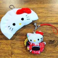 ハローキティ 着物 ストラップ + ギャザーバッグキーホルダー 1個 一緒に