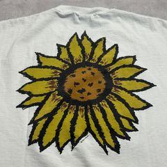 90s 向日葵 vtg tシャツ art extures ひまわり アート - メルカリ