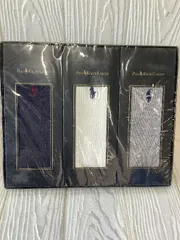 H15 Polo Ralph Lauren ラルフローレン ソックス 24－26㎝ ホワイト ネイビー グレー 3足セット 現状品