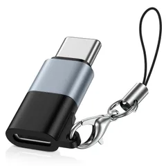 Lightning to Type C 変換アダプタ 10W急速充電 高速データ転送 ストラップ付き 紛失防止 【イヤホン&OTG機能非対応】USB-C iPhone 変換コネクター 合金製 軽量小型 iOS/Andriod対応 GAEF ライトニン ...