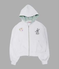 新品　0milewear ハーグラフィックジップアップ パーカー　ウィッシュコア 新品 0milewear ハーグラフィックジップアップ パーカー ウィッシュ