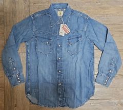 三ツ星/初期】RRL デニムワークシャツ デッド級 アクティ21国内正規品 