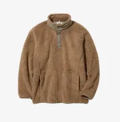 ユニクロ ホワイトマウンテニアリング キャメル フリース ハーフジップ ジャケット Lサイズ 出品