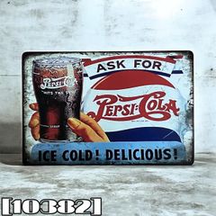 レプリカ Pepsi-Cola レトロ調 メタルサインプレート 看板 - メルカリ