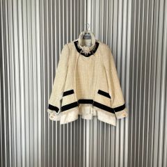 定価15万 sacai 22SS フレアツイードジャケット オフホワイト - メルカリ