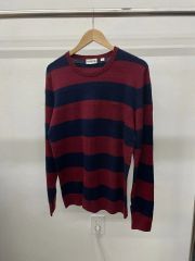 ジルサンダー 赤と紺のストライプニット 【美品】 - メルカリ