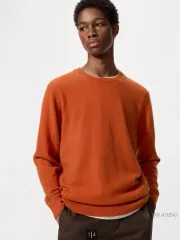 (新品) UNIQLO ユニクロ カシミア ニット L サイズ オレンジ カシミアセーター
