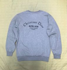 限定 コラボ DIOR グレー ステューシー フロントロゴ 長袖スウェット 