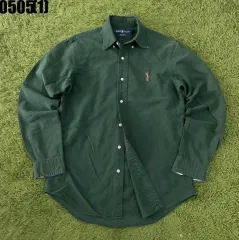ポロラルフローレン シャツ グリーン 長袖 S