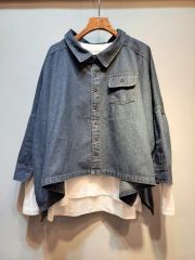 squady / オーバーサイズ ストライプ シャツ 2 コットン トップス 