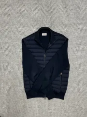 A級/21fw MONCLER モンクレール きム·ヒョヌ ブラックワッペン ニットダウン S