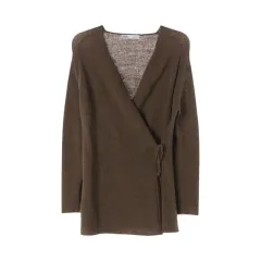 ZARA (WOMEN - S) アルパカ ウール ブレンド ストラップ ニット カーディガン