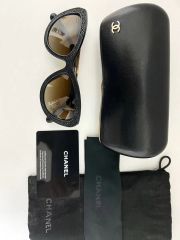CHANEL サングラス 5414 ココマーク ブラック バイカラー ベージュ