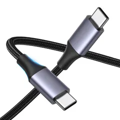 USB Type C ケーブル 25cm USB-C to USB-C 100W PD対応 超急速充電 断線防止 タイプc 充電ケーブル 超高耐久 絡まないケーブル USB C ケーブル 0.25M 高速充電 ナイロン編みコード 速度480Mbps  ...