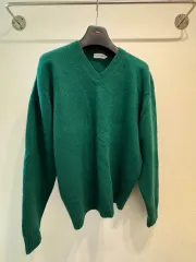 Steady Every Wear SEW Vネック コージー ウールカシミヤ ニット グリーン 3サイズ