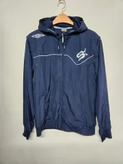 umbro アンブロ ネイビー フード ウィンドブレーカー ジャケット XL