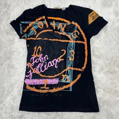 【人気】イタリア製 John Galliano アートプリントTシャツ M ブラック　稀少のサムネイル