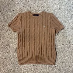 Polo Ralph Lauren カシミヤ混 ケーブルニット 半袖ニット S - メルカリ