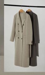 無印良品 Lサイズ カシミヤ混 ノーカラー コート MUJI Labo ダブル