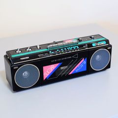 通電確認済【TOSHIBA】SUGAR RT-SF5東芝レトロラジカセ/シュガー メンテ済み】 東芝 SUGAR シュガー RT-SF15 ラジカセ 昭和レトロ