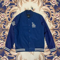 (M) MLB MLB LAドジャーズ ツートン ベースボール ジャケット (ブルー)
