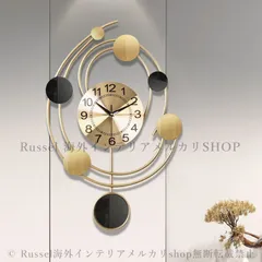 壁掛け時計 ウォールクロック アナログ時計 北欧 大きい デザイン 目立つ リビングルーム ダイニングルーム レストラン ショップ ゴールド サイレント 静音 贈り物のサムネイル