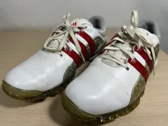 adidas アディダス ゴルフシューズ 白/レッド 260