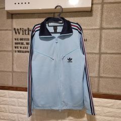 adidas 水色 ジャージ チャイナトラック - メルカリ